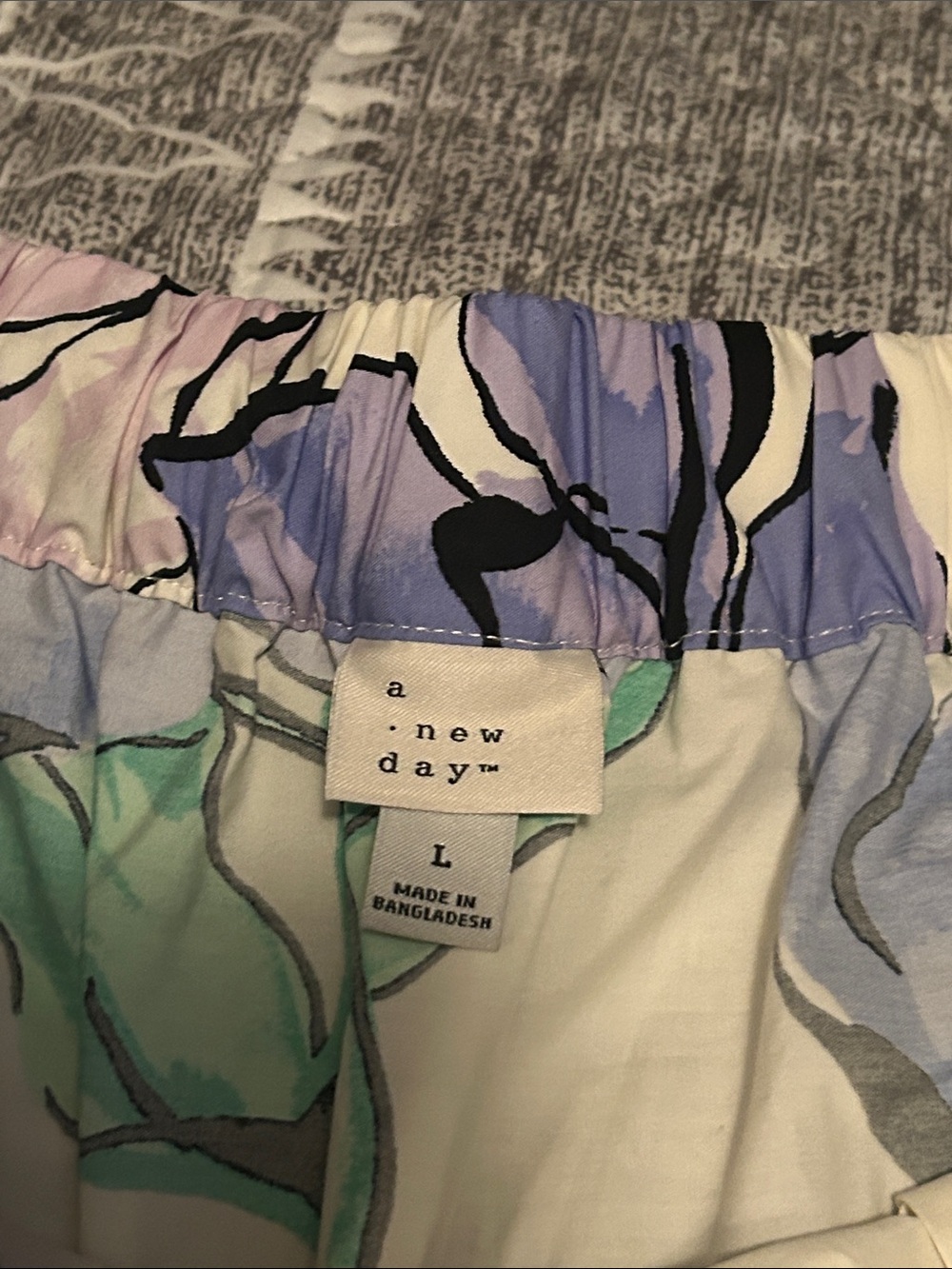 a new day White Tiered Midi Skirt with Lavender, Mint & Yellow Floral Print - Picture 2 of 5